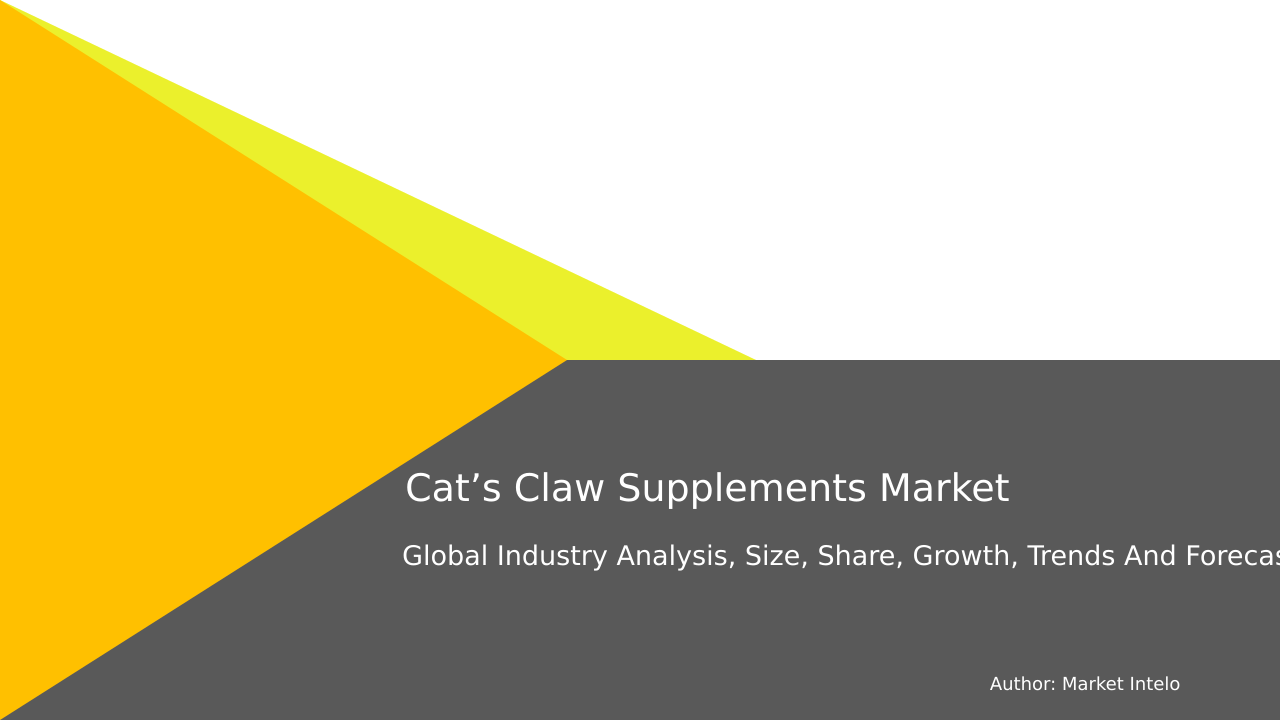 Cat’s Claw Supplements Market Research Report 2033