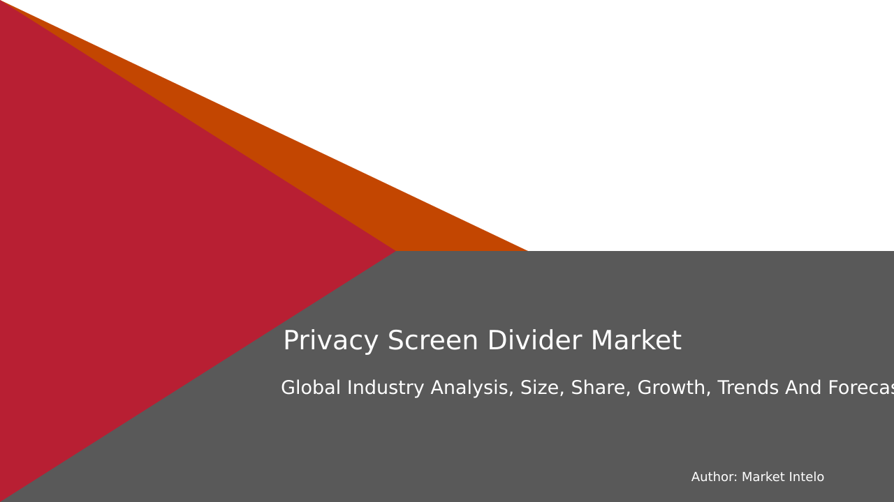 Privacy Screen Divider Market Research Report 2033